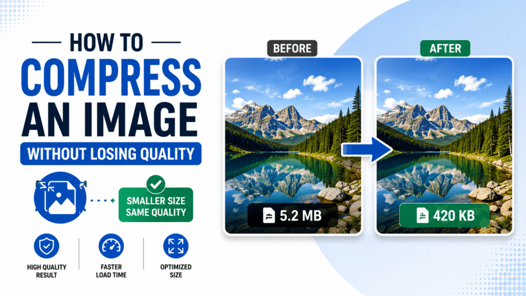 compress an image without losing quality
