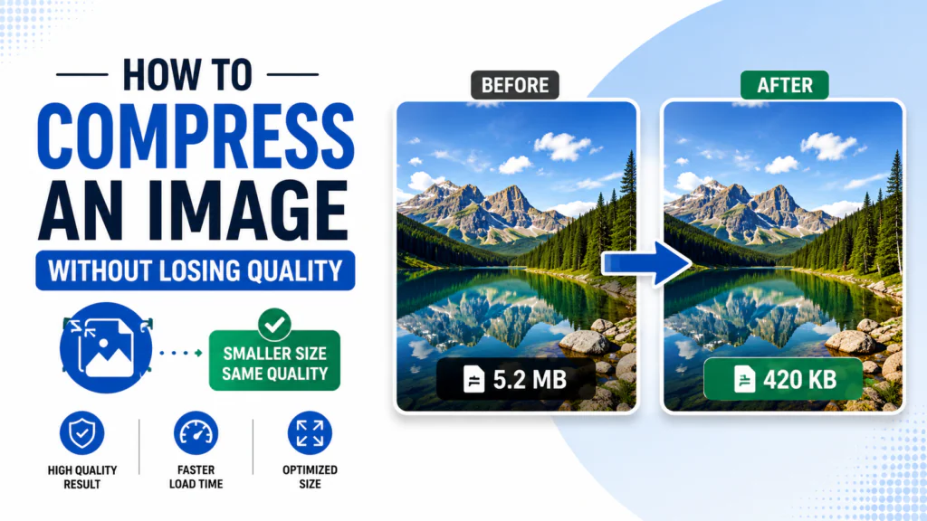 compress an image without losing quality